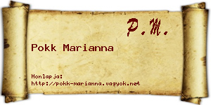 Pokk Marianna névjegykártya